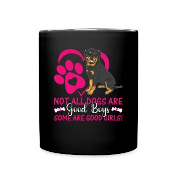 Rottweilers Certains sont de bonnes filles drôles - Mug uni - noir - Devant