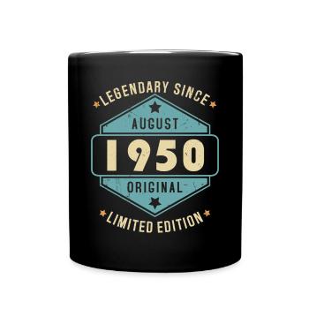 Août 1950 Vintage Retro Anniversaire - Mug uni - noir - Devant