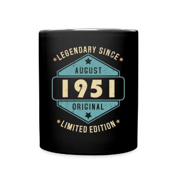 Août 1951 Vintage Retro Anniversaire - Mug uni - noir - Devant