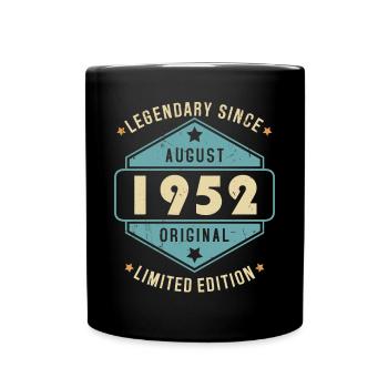 Août 1952 Vintage Retro Anniversaire - Mug uni - noir - Devant