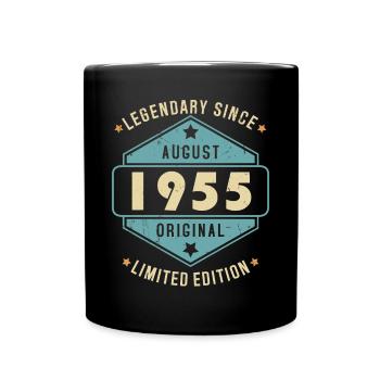 Août 1955 Vintage Retro Anniversaire - Mug uni - noir - Devant