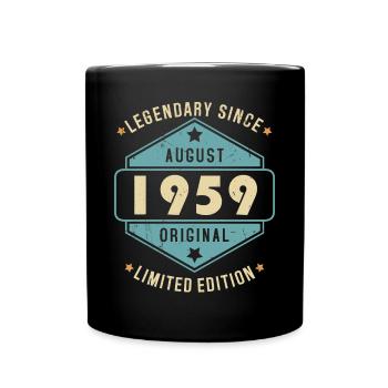 Août 1959 Vintage Retro Anniversaire - Mug uni - noir - Devant
