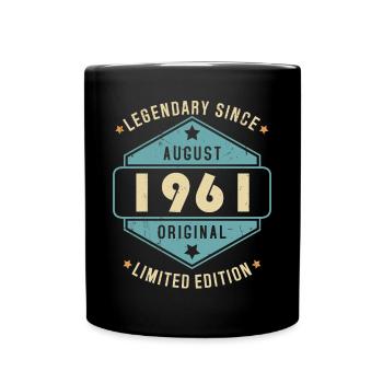 Août 1961 Vintage Retro Anniversaire - Mug uni - noir - Devant