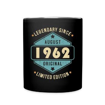 Août 1962 Vintage Retro Anniversaire - Mug uni - noir - Devant