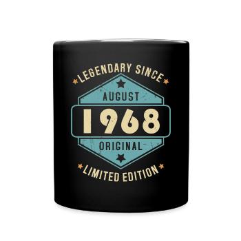 Août 1968 Vintage Retro Anniversaire - Mug uni - noir - Devant