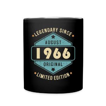 Août 1966 Vintage Retro Anniversaire - Mug uni - noir - Devant
