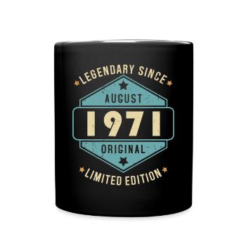 Août 1971 Vintage Retro Anniversaire - Mug uni - noir - Devant