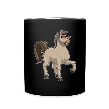 Lunettes de soleil pour chevaux - Mug uni - noir - Devant