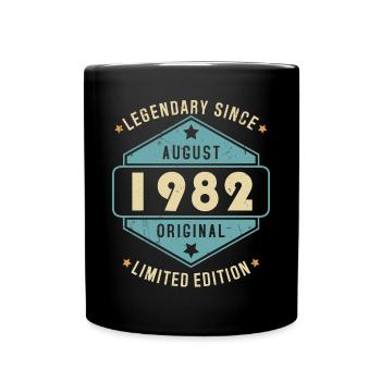 Août 1982 Vintage Retro Anniversaire - Mug uni - noir - Devant