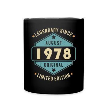 Août 1978 Vintage Retro Anniversaire - Mug uni - noir - Devant