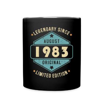 Août 1983 Vintage Retro Anniversaire - Mug uni - noir - Devant