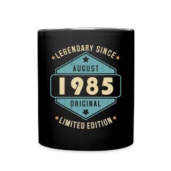 Août 1985 Vintage Retro Anniversaire - Mug uni - noir - Devant