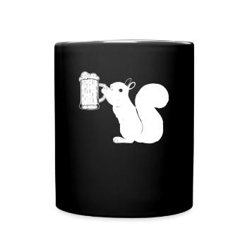 Biereichhörnchen Drôle d’écureuil - Mug uni - noir - Devant