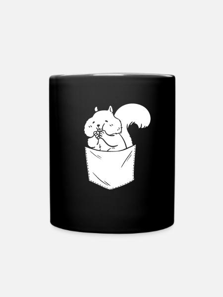 Drôle d’écureuil, écureuil, mignon - Mug uni - noir