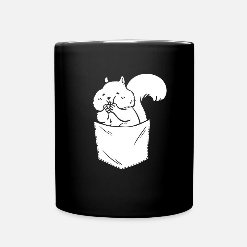 Lustiges Eichhörnchen, Eichhörnchen, niedliches - Tasse einfarbig - Schwarz