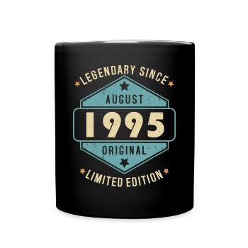 Août 1995 Vintage Retro Anniversaire - Mug uni - noir - Devant