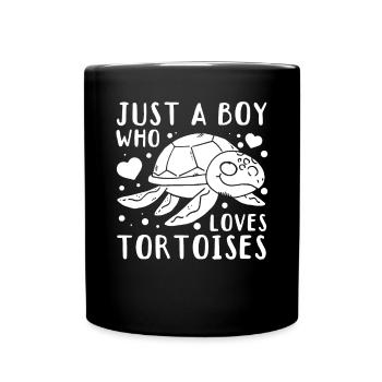 Turtle Tortoises Lover - Juste un garçon qui - Mug uni - noir - Devant