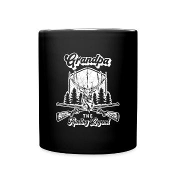 Grand-père La légende de la chasse Au cerf Chasse Grand-père - Mug uni - noir - Devant