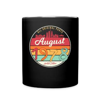 1978 In August Retro - Full Colour Mug - black - Front