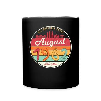 1962 In August 60th birthday - Full Colour Mug - black - Front