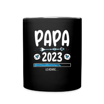 Papa 2023 Chargement - Mug uni - noir - Devant