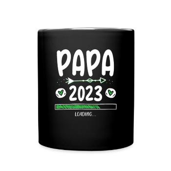 Papa 2023 Chargement - Mug uni - noir - Devant