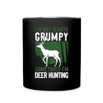Buck Deer Hunting Hunter Dad - Tasse einfarbig - Schwarz - Vorne