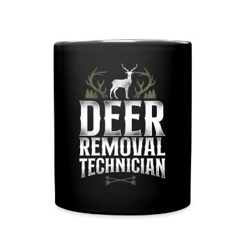 Buck Deer Hunting Hunter Vintage - Full Colour Mug - black - Front