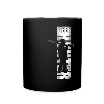 Buck Deer Hunting Hunter Vintage - Full Colour Mug - black - Front