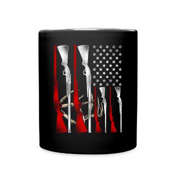 Buck Deer Hunting Hunter Usa - Tasse einfarbig - Schwarz - Vorne