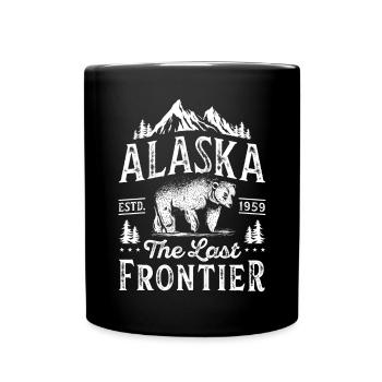 Alaska Gift USA Nature Bear Denali Grizzly Forest - Full Colour Mug - black - Front