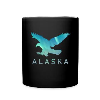 Alaska Geschenk Kinder Herren Damen USA Natur Eis - Tasse einfarbig - Schwarz - Vorne