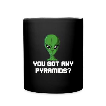 Alien Galaxy Ufo Außerirdische Raumschiff Weltall - Tasse einfarbig - Schwarz - Vorne