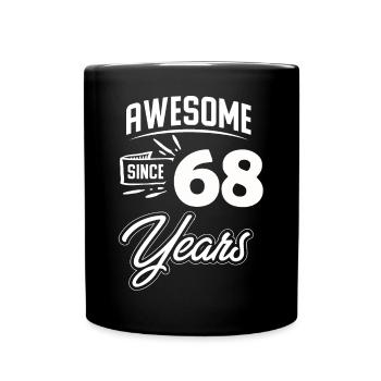 68th Birthday Gift Birthday Vintage april - Full Colour Mug - black - Front