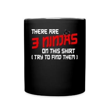 Ninja Ninjutsu Judo Katana Kinder Shuriken Warrior - Tasse einfarbig - Schwarz - Vorne