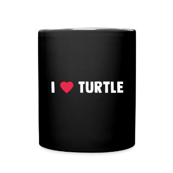 Turtle Relaxed Chill Sea Ocean Beach - Full Colour Mug - black - Front