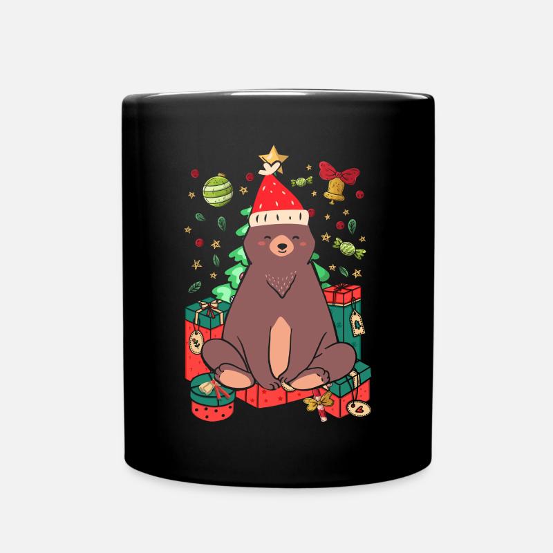 Weihnachten Bär Ugly Christmas Geschenk Xmas Santa - Tasse einfarbig - Schwarz