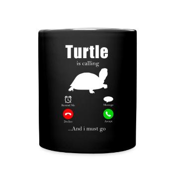 Turtle Gift Kids Reptiles Sea Beach - Full Colour Mug - black - Front