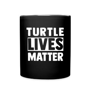 Turtle Tshirt Reptiles Children Men Women - Full Colour Mug - black - Front