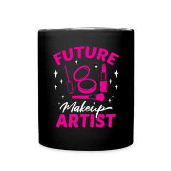 Zukünftige Make Up Artist / Kosmetikerin, Beruf - Tasse einfarbig - Schwarz - Vorne