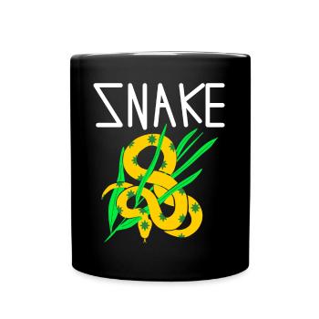 Snake Cobra Boa Arizona poisonous snake poisonous - Full Colour Mug - black - Front