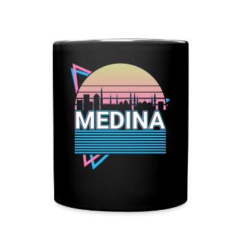 Medina City Skyline Cityscape Rétro - Mug uni - noir - Devant
