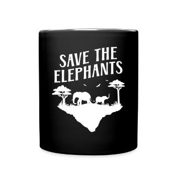Elephant Tshirt pour Elephant Elephant Kids Zoo - Mug uni - noir - Devant