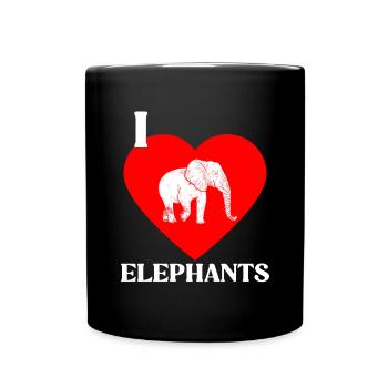Elephant Gift For Proboscis Africa Wilderness Zoo - Full Colour Mug - black - Front