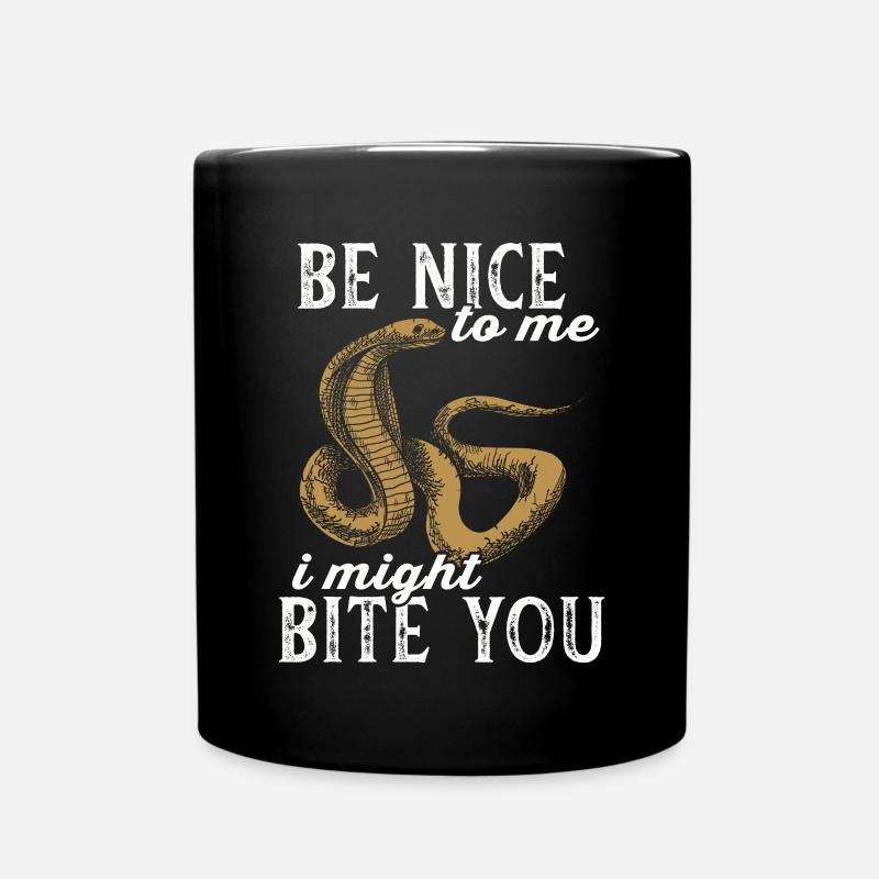 Schlange Giftig Kobra Reptilien Terrarium Snake - Tasse einfarbig - Schwarz