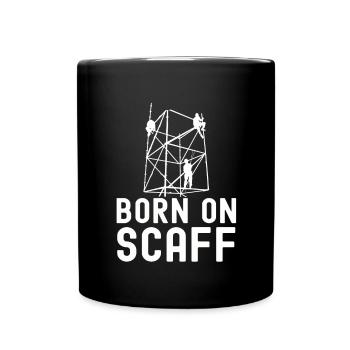 Gerüstbauer Tshirt - Tasse einfarbig - Schwarz - Vorne