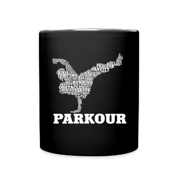 Parkour Freerunning Traceur - Tasse einfarbig - Schwarz - Vorne