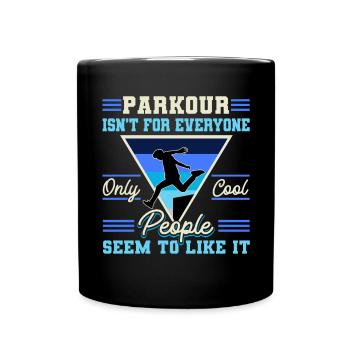 Parkour Freerunning Traceur - Tasse einfarbig - Schwarz - Vorne