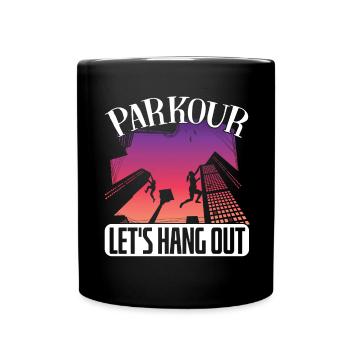 Parkour Freerunning Traceur - Tasse einfarbig - Schwarz - Vorne