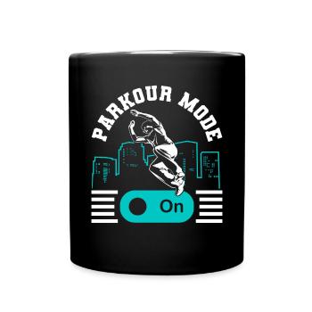 Parkour Freerunning Traceur - Tasse einfarbig - Schwarz - Vorne